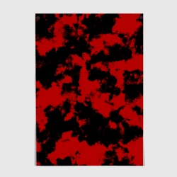 Постер Черно-красная абстракция