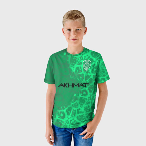 Детская футболка 3D Фанат ФК Ахмат, цвет 3D печать - фото 3