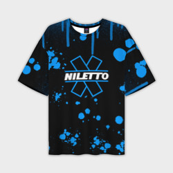 Мужская футболка oversize 3D Нилето Niletto потёки и капли краски