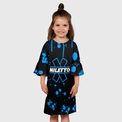 Детское платье 3D Нилето Niletto потёки и капли краски - фото 2