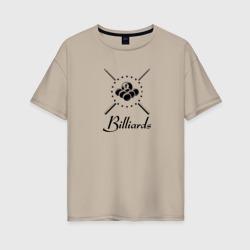 Женская футболка хлопок Oversize Бильярд/billard