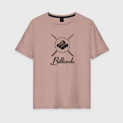 Женская футболка хлопок Oversize Бильярд/billard