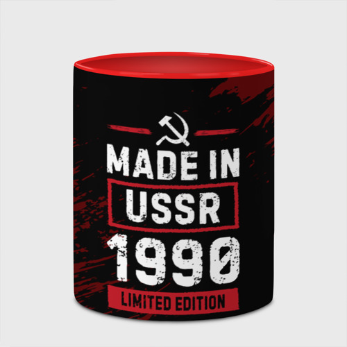 Кружка с полной запечаткой Made In USSR 1990 Limited Edition, цвет белый + красный - фото 4