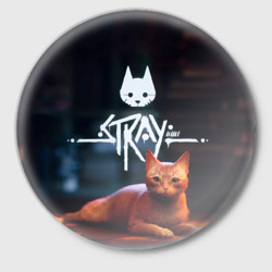 Stray бродячий кот – Значок с принтом купить