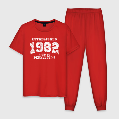 Мужская пижама хлопок Основана в 1982 году доведено до совершенства, цвет красный