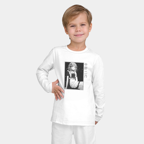 Детская пижама с лонгсливом хлопок Нино Накано, цвет белый - фото 3