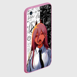 Чехол для iPhone 5/5S матовый Человек бензопила: Пауэр демон - фото 2