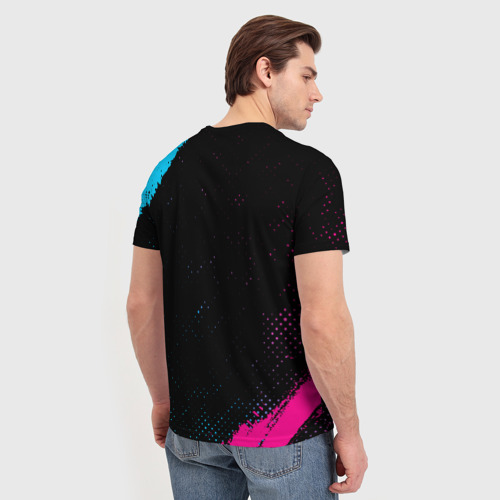 Мужская футболка 3D Warframe Neon Gradient, цвет 3D печать - фото 4