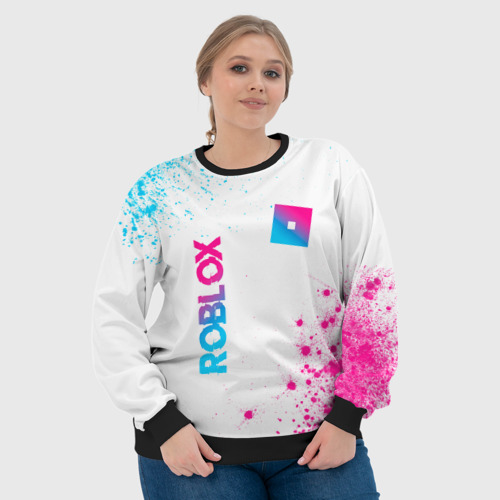 Женский свитшот 3D Roblox Neon Gradient FS, цвет 3D печать - фото 6