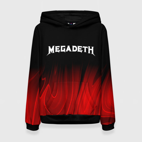 Женская толстовка 3D Megadeth Red Plasma, цвет 3D печать