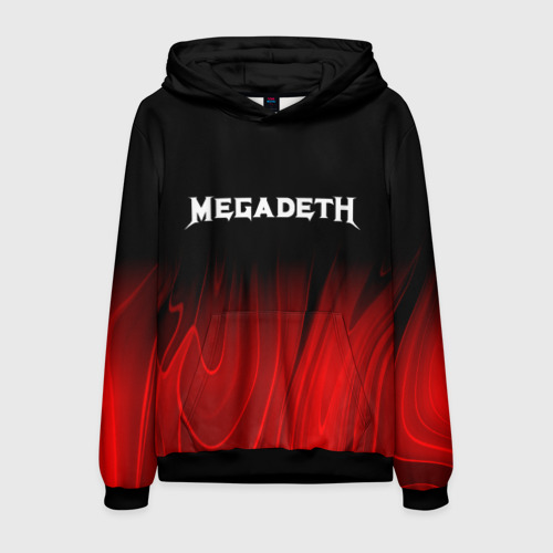 Мужская толстовка 3D Megadeth Red Plasma, цвет черный