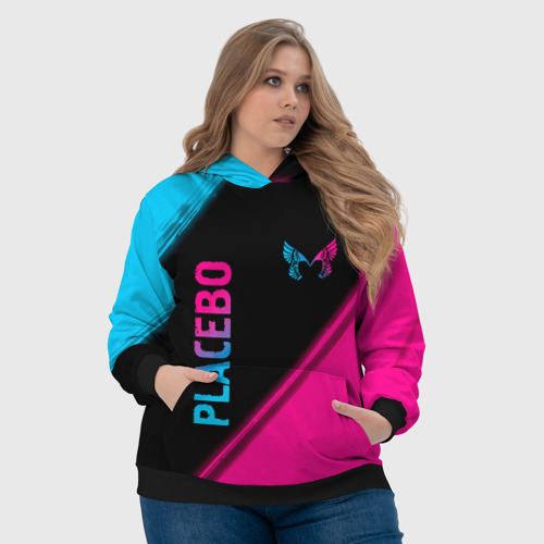 Женская толстовка 3D Placebo Neon Gradient, цвет 3D печать - фото 6