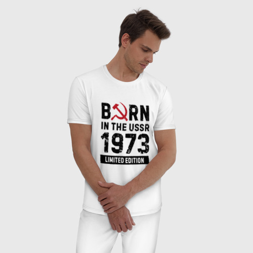 Мужская пижама хлопок Born In The USSR 1973 Limited Edition, цвет белый - фото 3