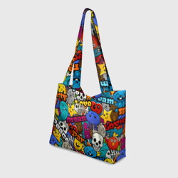 Пляжная сумка 3D Красочный паттерн из мультяшных героев - фото 2