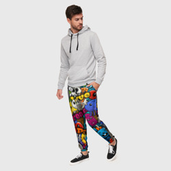 Мужские брюки 3D Красочный паттерн из мультяшных героев - фото 2