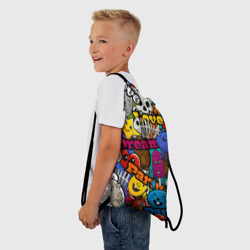 Рюкзак-мешок 3D Красочный паттерн из мультяшных героев - фото 2