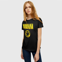 Женская футболка 3D Nirvana соты - фото 2