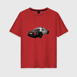 Женская футболка хлопок Oversize LAPD автомобиль