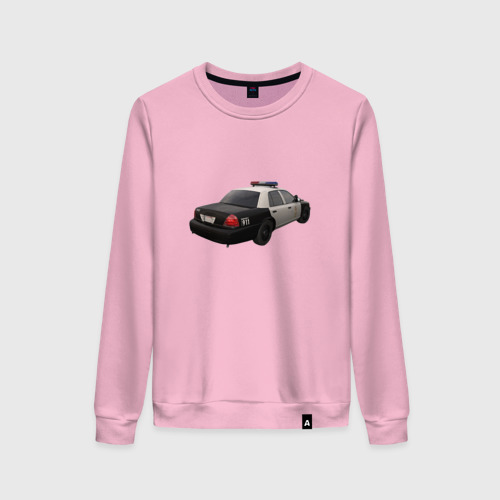 Женский свитшот хлопок LAPD автомобиль, цвет светло-розовый
