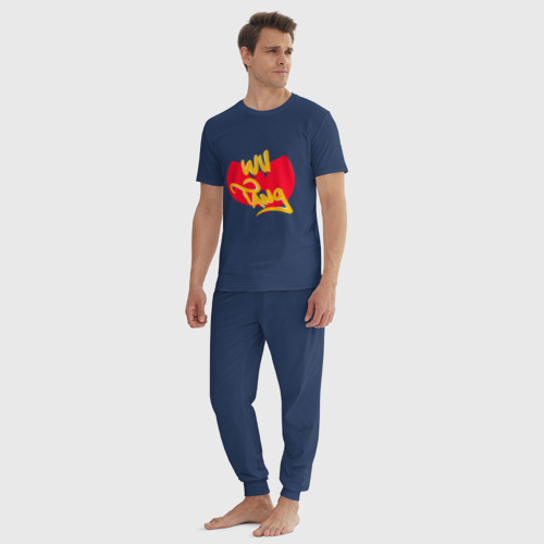 Мужская пижама хлопок Wu-Tang Red, цвет темно-синий - фото 5