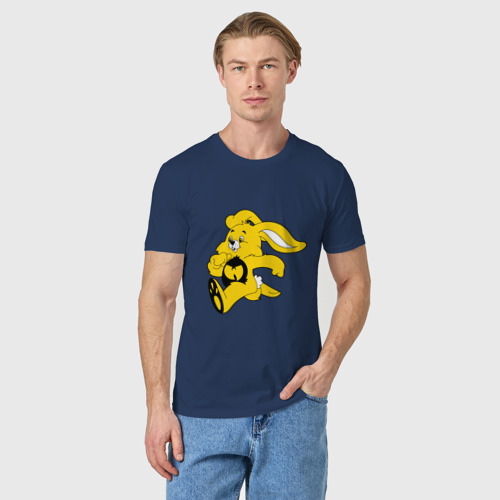 Мужская футболка хлопок Wu-Tang Bunny, цвет темно-синий - фото 3