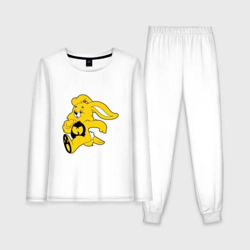 Женская пижама с лонгсливом хлопок Wu-Tang Bunny, цвет белый