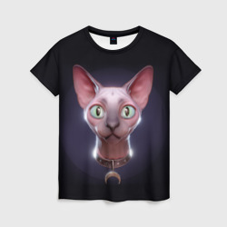 Женская футболка 3D Кошка канадский сфинкс