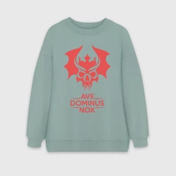 Женский свитшот oversize без начеса хлопок Ave Dominus Nox клич повелителей ночи