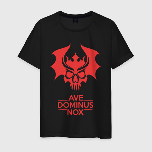 Мужская футболка хлопок Ave Dominus Nox клич повелителей ночи, цвет черный