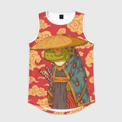 Мужская спортивная майка 3D Старая самурайская лягуха