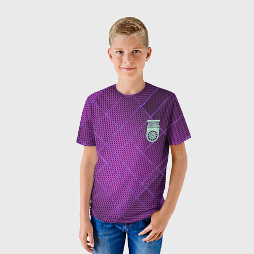 Детская футболка 3D с принтом Фанат ФК Уфа, фото на моделе #1