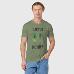 Мужская футболка хлопок Cactus Mother, Мать кактусов - фото 2