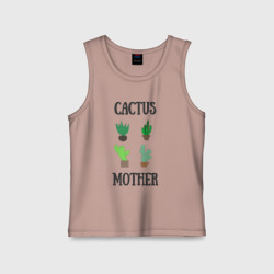 Детская майка хлопок Cactus Mother, Мать кактусов