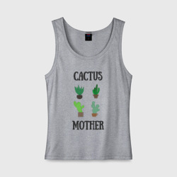 Женская майка хлопок Cactus Mother, Мать кактусов