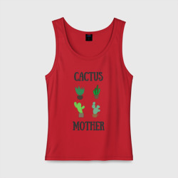 Женская майка хлопок Cactus Mother, Мать кактусов