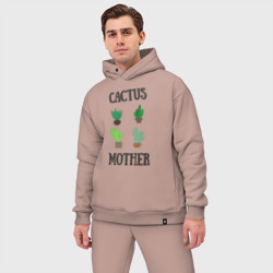 Мужской костюм oversize хлопок Cactus Mother, Мать кактусов - фото 2