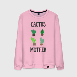 Мужской свитшот хлопок Cactus Mother, Мать кактусов