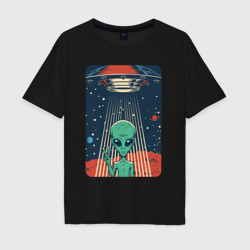 Мужская футболка хлопок Oversize Mars Alien