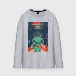 Женский лонгслив oversize хлопок Mars Alien