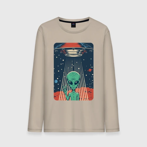 Мужской лонгслив хлопок Mars Alien
