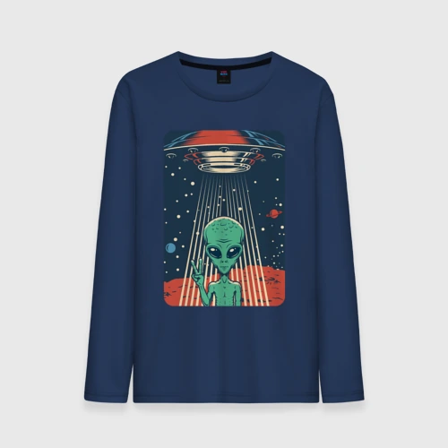 Мужской лонгслив хлопок Mars Alien