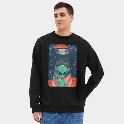 Мужской свитшот oversize без начеса хлопок Mars Alien - фото 2