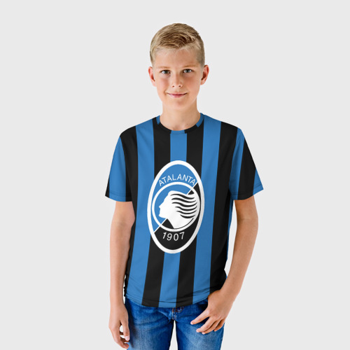Детская футболка 3D ФК Аталанта, цвет 3D печать - фото 3