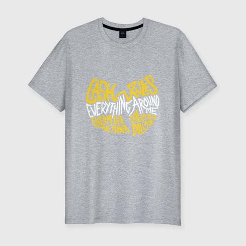 Мужская футболка хлопок Slim Cream Wu-Tang