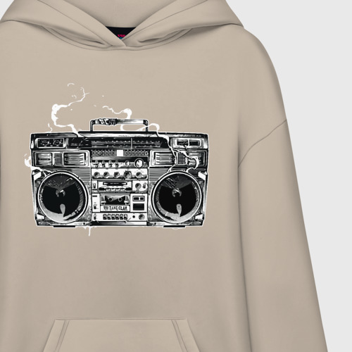 Худи SuperOversize хлопок Wu-Tang Boombox, цвет миндальный - фото 3