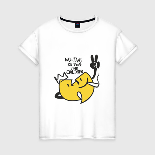 Женская футболка хлопок с принтом Wu-Tang Is For The Children, вид спереди #2