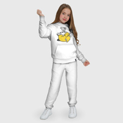 Костюм с принтом Wu-Tang Is For The Children для ребенка, вид на модели спереди №4. Цвет основы: белый