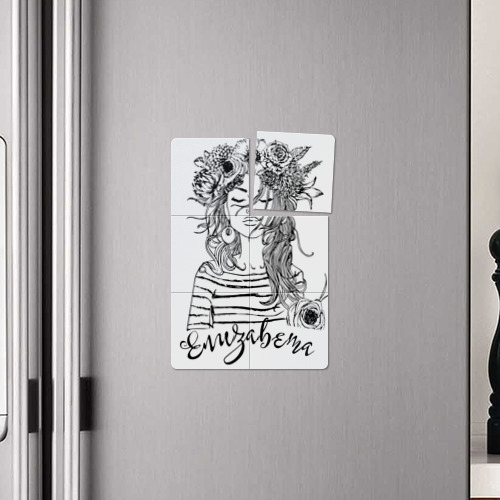 Магнитный плакат 2Х3 Прекрасная Елизавета Венок из цветов - фото 4