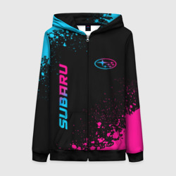 Женская толстовка 3D на молнии Subaru Neon Gradient [FS]