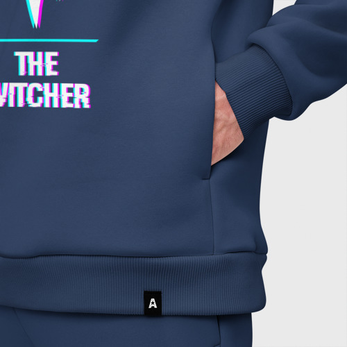 Мужской костюм oversize хлопок с принтом The Witcher в стиле Glitch (Баги Графики), фото #4